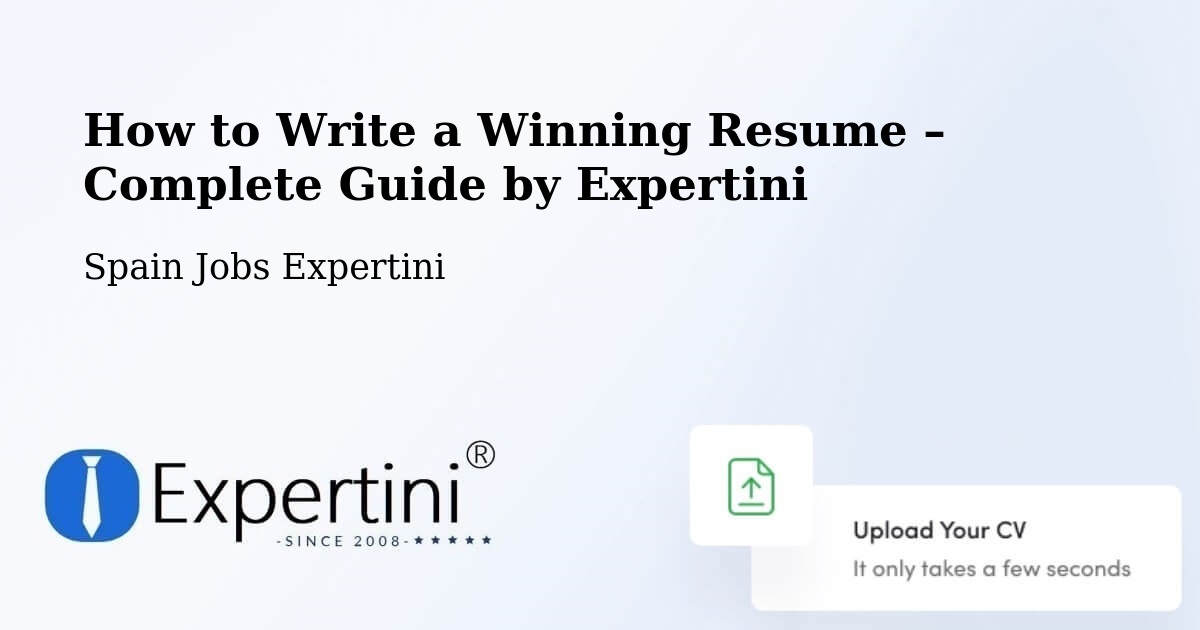 Resume Writing Guide for Job Seekers – Ezprogui - Ezprogui, Spain Jobs Expertini